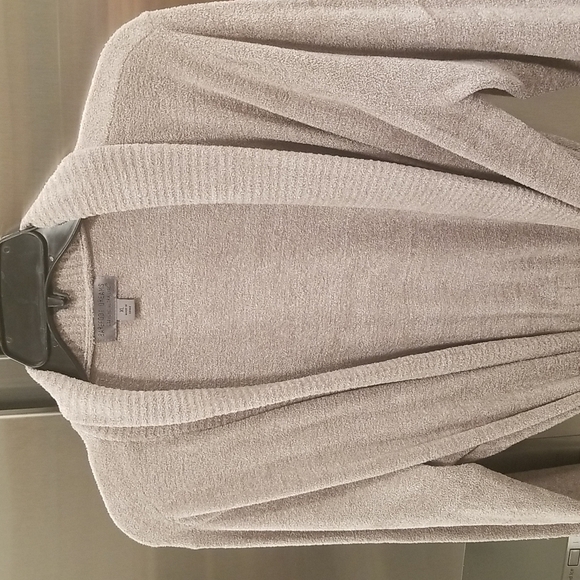 💕BAREFOOT DREAMS💕 CozyChic Drape Rib Cardigan Ultra Lite Beach Rock XL - Picture 12 of 15